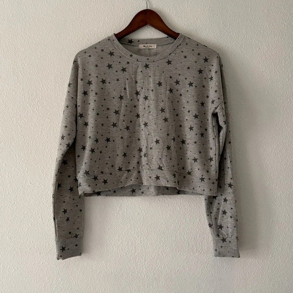 Mikey Joey Star Y2K Crop Sweatshirt Streetwear Small Oversized Indie - Picture 7 of 8